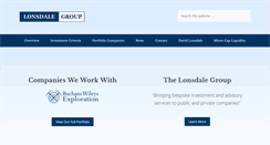 Desktop Screenshot of lonsdale-group.com